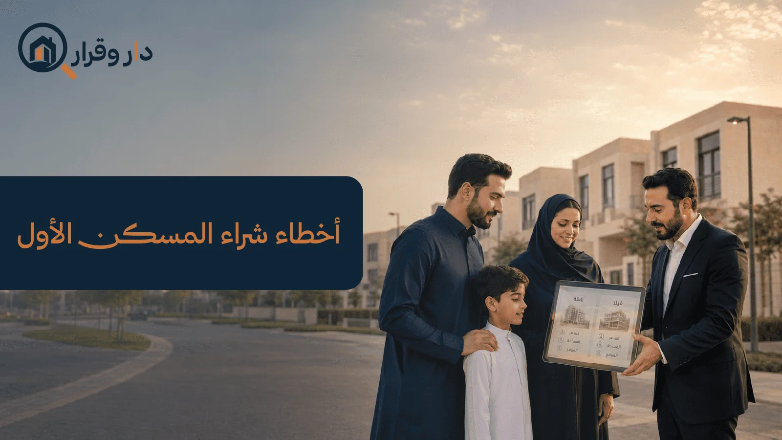 أخطاء شراء المسكن الأول مع عائلة تقارن بين شقة وفيلا في جدة